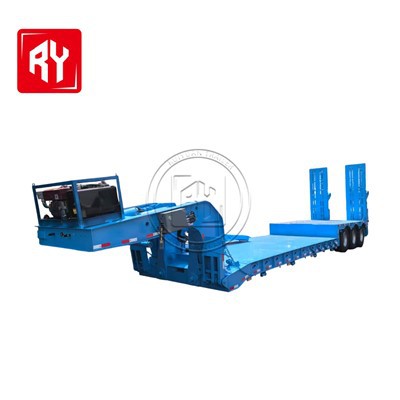 3 Aks Detachable Gooseneck Lowbed Semi Trelè